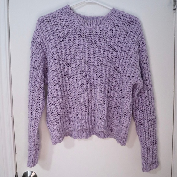 F21 Lilac Chunky Knit Sweater - Picture 4 of 4
